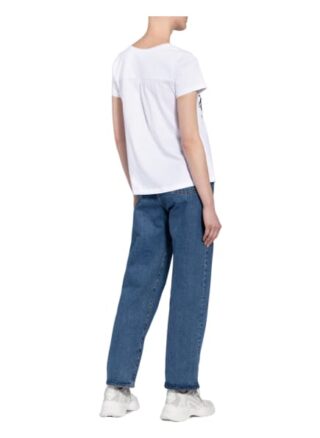 Grace T-Shirt Mit Paillettenbesatz weiss