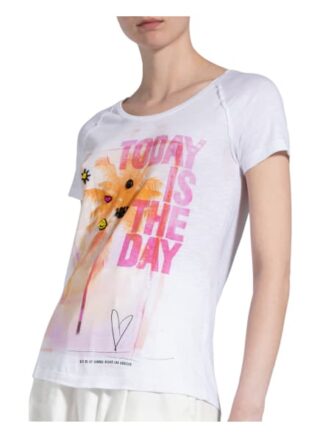 Grace T-Shirt Mit Perlenbesatz weiss