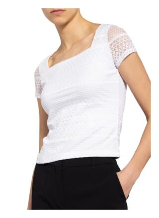 Guess Spitzenshirt Nadide weiss