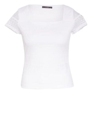 Guess Spitzenshirt Nadide weiss