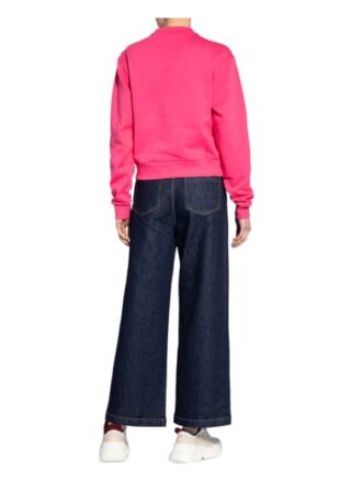 Guess Sweatshirt Icon Mit Schmucksteinbesatz pink