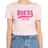 Guess T-Shirt Marisol Mit Schmucksteinbesatz rosa
