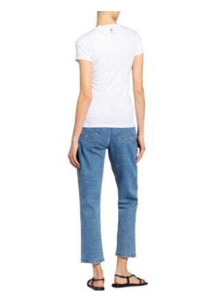 Guess T-Shirt Mit Schmucksteinbesatz weiss