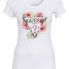 Guess T-Shirt Mit Schmucksteinbesatz weiss