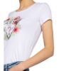 Guess T-Shirt Mit Schmucksteinbesatz weiss