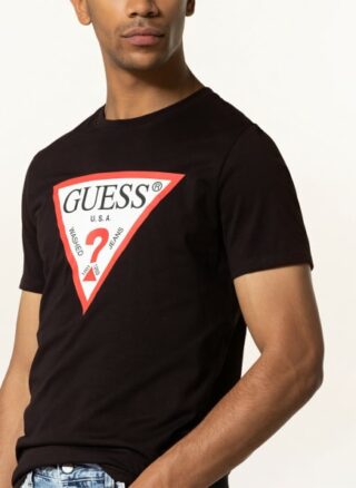 Guess T-Shirt Herren, Schwarz