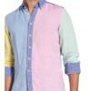Hackett London Leinenhemd Slim Fit blau