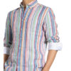 Hackett London Leinenhemd Slim Fit gruen
