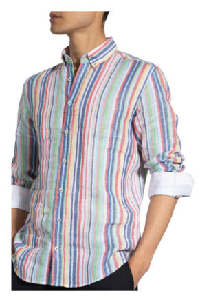 Hackett London Leinenhemd Slim Fit gruen