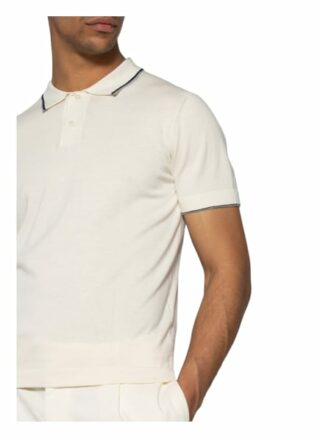 Hackett London Piqué-Poloshirt Mit Seide weiss