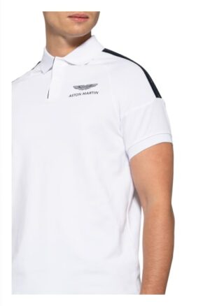 Hackett London Piqué-Poloshirt weiss