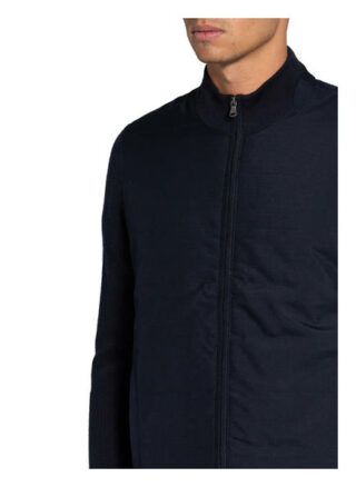 Hackett London Strickjacke Im Materialmix blau