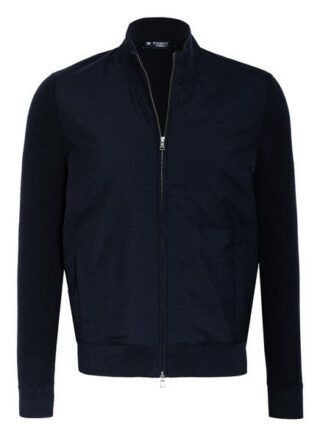 Hackett London Strickjacke Im Materialmix blau