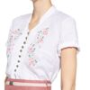 Hammerschmid Trachtenbluse Rose Im Materialmix weiss