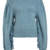 Hayley Menzies Pullover Mit Spitzenbesatz blau