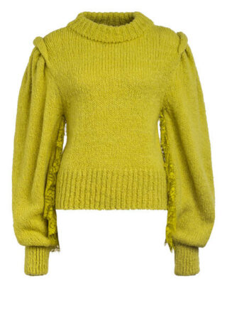 Hayley Menzies Pullover Mit Spitzenbesatz gelb