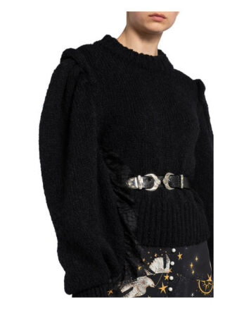 Hayley Menzies Pullover Mit Spitzenbesatz schwarz