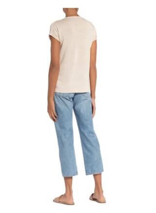 Hemisphere T-Shirt Aus Leinen beige