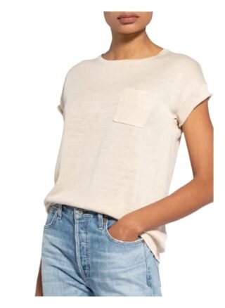 Hemisphere T-Shirt Aus Leinen beige