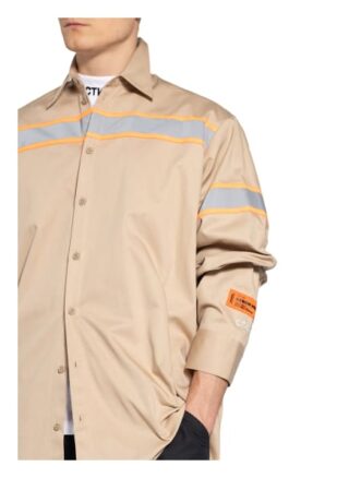 HERON PRESTON Oversized-Hemd Herren, Beige