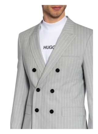 Hugo Anzugsakko Usato Extra Slim Fit grau