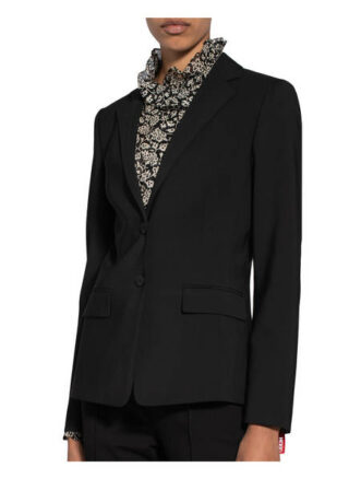HUGO The Long Jacket Blazer Damen, Schwarz