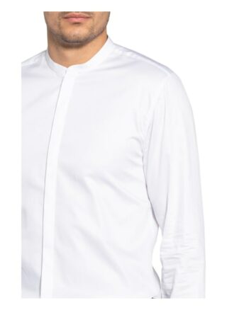 Hugo Hemd Enrique Slim Fit Mit Stehkragen weiss