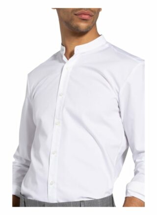 Hugo Hemd Kaleb Slim Fit Mit Stehkragen weiss