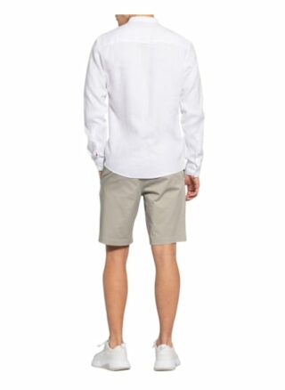 Hugo Leinenhemd Elvorini Extra Slim Fit Mit Stehkragen weiss
