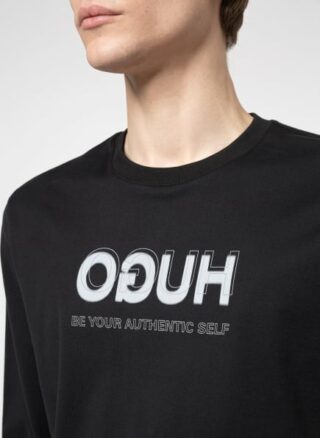 HUGO Doreigner X Smiley® Longsleeve Herren, Schwarz