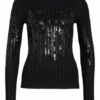 Hugo Pullover Shawnel Mit Paillettenbesatz schwarz