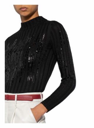 Hugo Pullover Shawnel Mit Paillettenbesatz schwarz