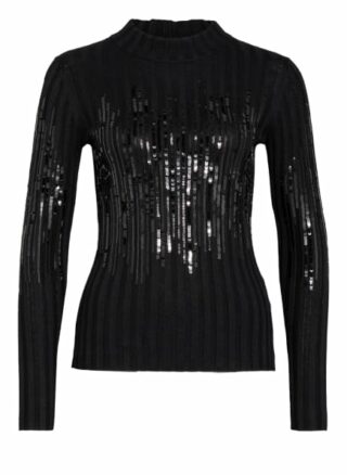 Hugo Pullover Shawnel Mit Paillettenbesatz schwarz