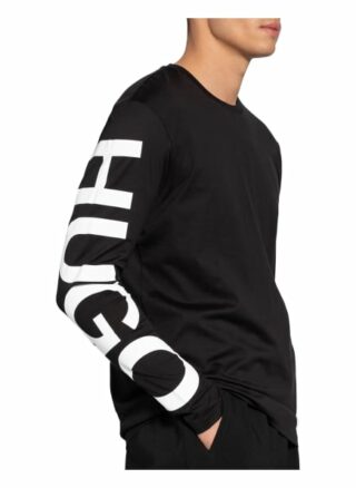 HUGO demeos211 Longsleeve Herren, Schwarz