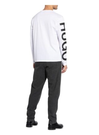 HUGO demeos211 Longsleeve Herren, Weiß