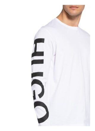 HUGO demeos211 Longsleeve Herren, Weiß