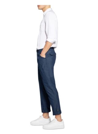 Incotex 7/8-Chino Im Jogging-Stil Carrot Fit blau