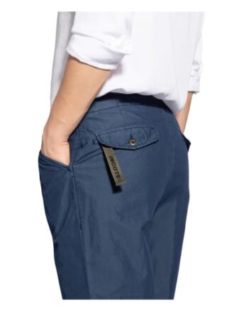 Incotex 7/8-Chino Im Jogging-Stil Carrot Fit blau
