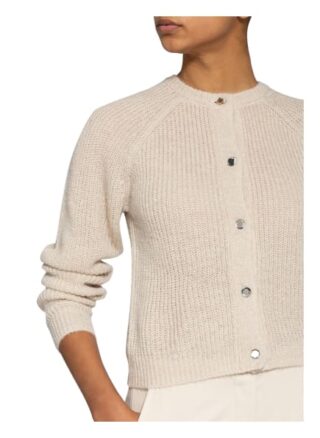 Inwear Strickjacke Amari Mit Schmucksteinbesatz beige