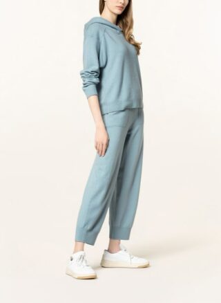 Iris Von Arnim Strick-Hoodie Kora Aus Cashmere blau