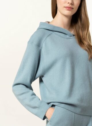 Iris Von Arnim Strick-Hoodie Kora Aus Cashmere blau