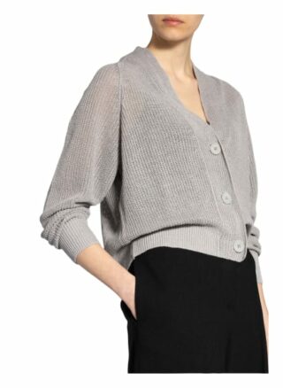 Iris Von Arnim Strickjacke Neema Aus Leinen grau