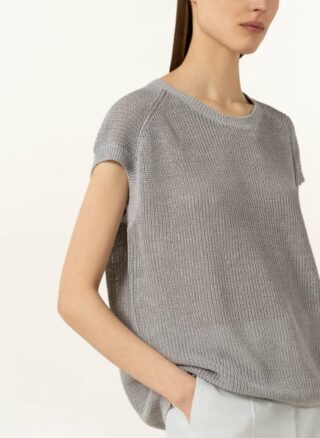 Iris Von Arnim Strickshirt Nasim Aus Leinen grau