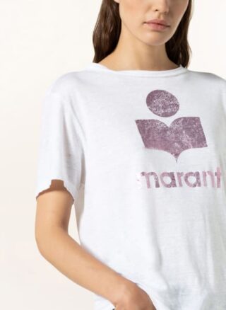 Isabel Marant Étoile T-Shirt Zewel Aus Leinen weiss