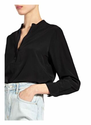 Jadicted Blusenshirt Aus Seide schwarz