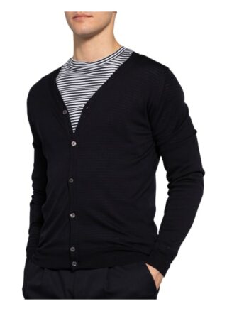 John Smedley Strickjacke blau