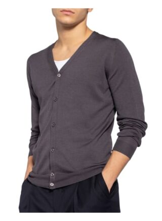 John Smedley Strickjacke grau