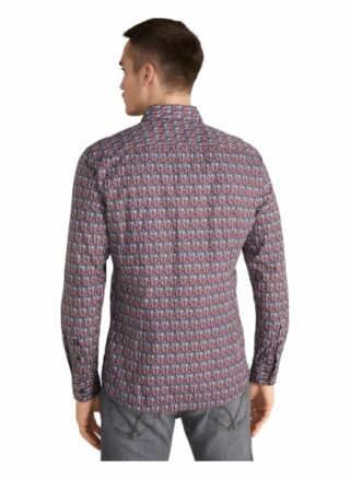 Joop! Jeans Baumwoll-Hemd Hanjo Regular Fit rot