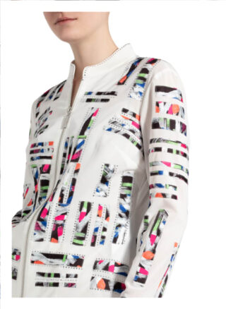 Joseph Ribkoff Sweatjacke Mit Schmucksteinbesatz weiss