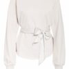 Juvia Sweatshirt Mit Bindegürtel grau